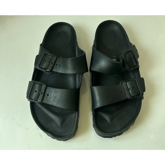 Birkenstock Arizona Essentials EVA Slide Black Sandal Size 38 - Picture 1 of 11